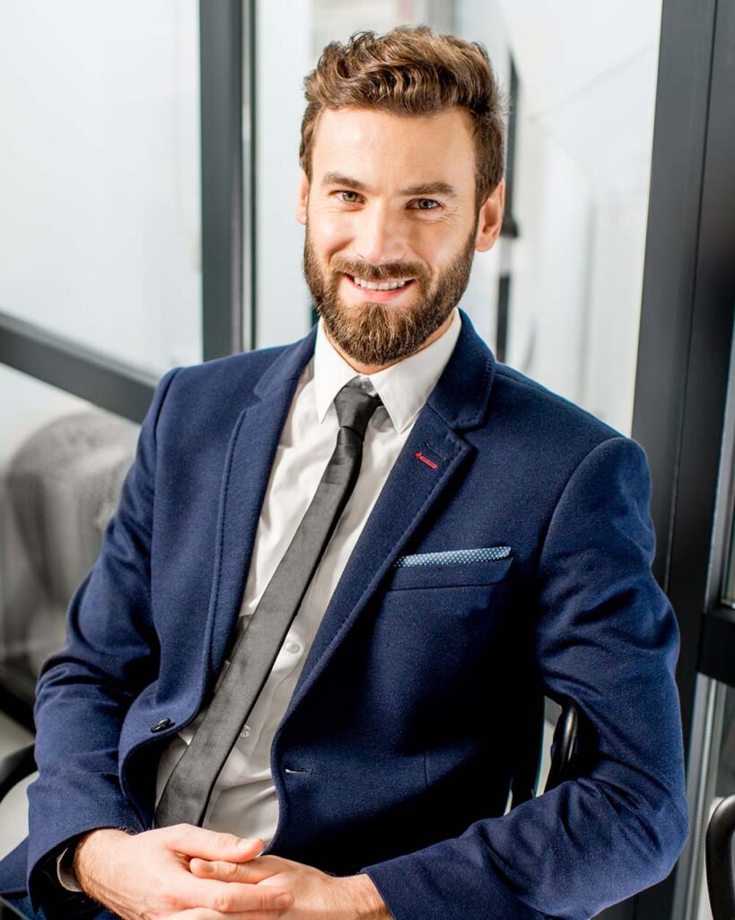 Banker at the office