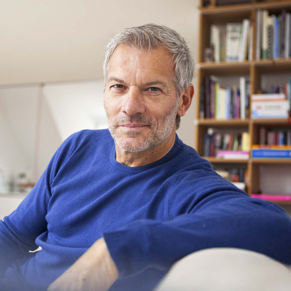 Portrait of relaxed man at home